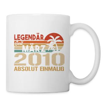 Legendär Seit März 2010 - Absolut Einmalig - Tasse - Weiß - Rechts