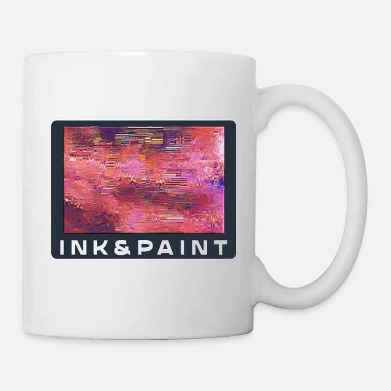 INK & PAINT Abstrakt Kunst - Tasse - Weiß