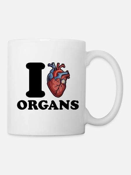 Ich liebe Organe - Tasse - Weiß