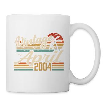 April 2004 Geburtstag Vintage Geschenkidee 2004 - Tasse - Weiß - Rechts