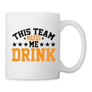 Cette équipe me fait boire 6 - Mug blanc - blanc - Droite