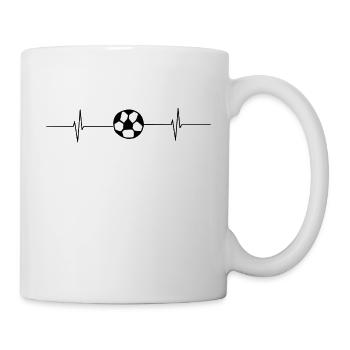 Herzschlag Fußball - Tasse - Weiß - Rechts
