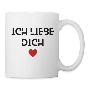 Ich liebe dich Lieblingsmensch Schatz Valentinstag - Tasse - Weiß - Rechts