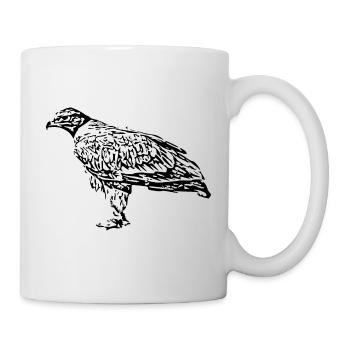 Wanderfalke Faucan Vogelräuber - Tasse - Weiß - Rechts