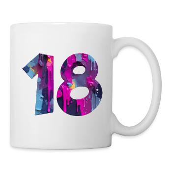 NO. 18 NUMBER 18 COOL 18TH BIRTHDAY - Mug - white - Right