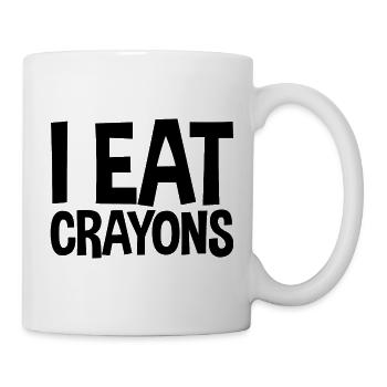 I Eat Crayons - Tasse - Weiß - Rechts