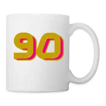 90. 90 YEARS. 90TH ANNIVERSARY. 90TH ANNIVERSARY. - Mug - white - Right