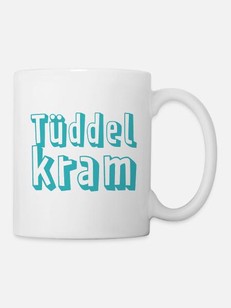 Tüddelkram blau - Tasse - Weiß