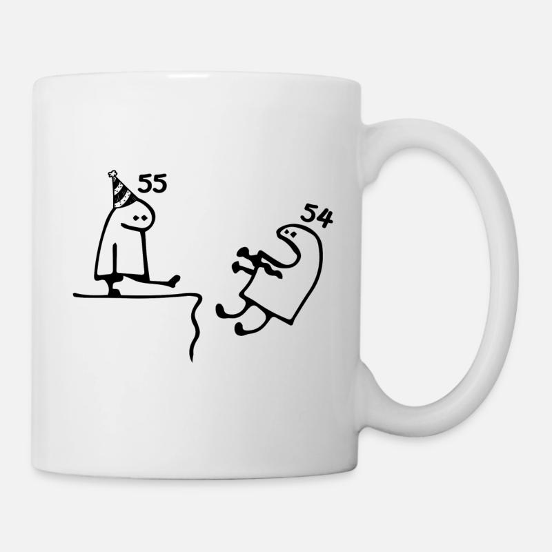 55 ans : Adieu âge 54 ans, Joyeux 55e anniversaire - Mug blanc - blanc