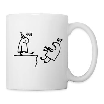 48 ans : Adieu âge 47 ans, Joyeux 48e anniversaire - Mug blanc - blanc - Droite