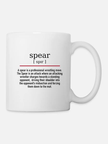 spear - spelling and description - Tasse - Weiß
