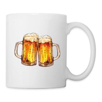 Bierkrug Bierkrüge Biergläser Bier Saufen Alkohol - Tasse - Weiß - Rechts