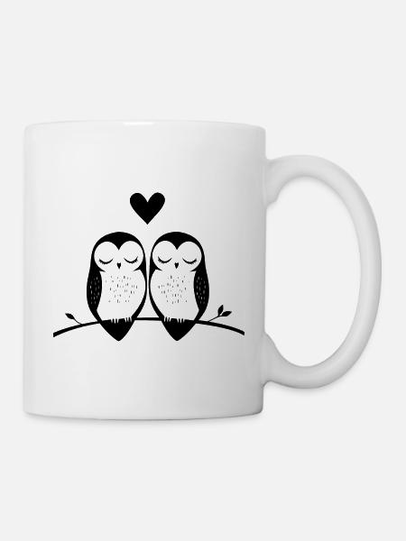 Eulenliebe - Tasse - Weiß