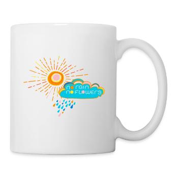 No rain no flowers - Mug - white - Right