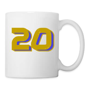 20. 20 ANS. 20e ANNIVERSAIRE. ANNIVERSAIRE 20 ANS. - Mug blanc - blanc - Droite