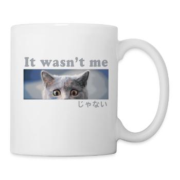 Busted? Ich war es nicht! Schuldige Katze - Tasse - Weiß - Rechts