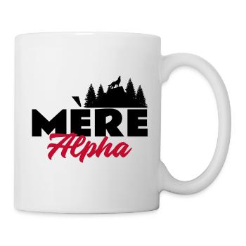 Mère alpha. Maman louve. Mama alpha - Mug blanc - blanc - Droite