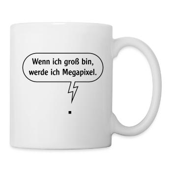 Wenn Ich Groß Bin, Werde Ich Megapixel. B Outline - Tasse - Weiß - Rechts