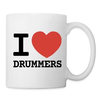 I love drummers - Tasse - Weiß - Rechts
