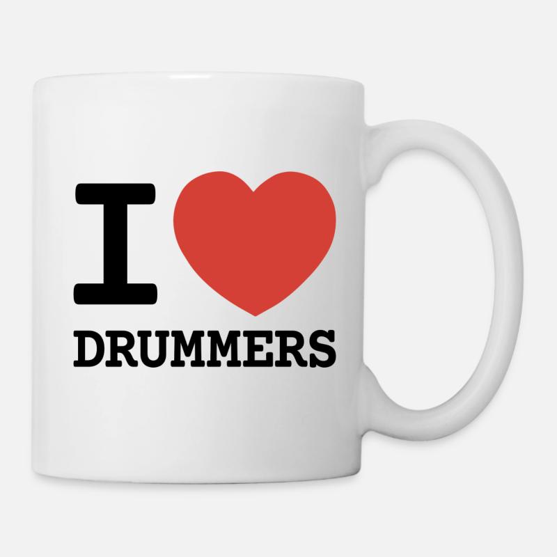I love drummers - Tasse - Weiß