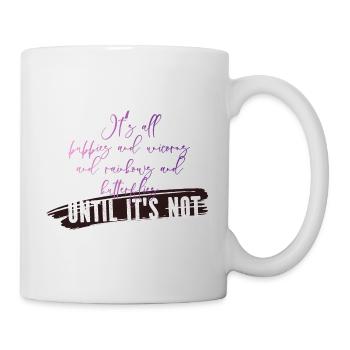 Einhorn puppies unicorns rainbows butterflies - Tasse - Weiß - Rechts