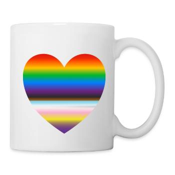 Inklusives Pride-Herz - Tasse - Weiß - Rechts