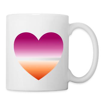 Cœur lesbien - Mug blanc - blanc - Droite
