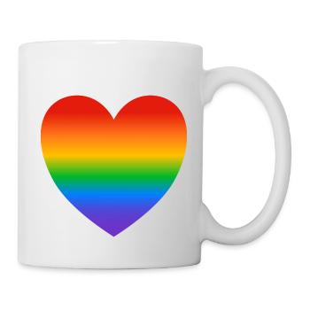 LGBT Rainbow pride heart - Mug - white - Right