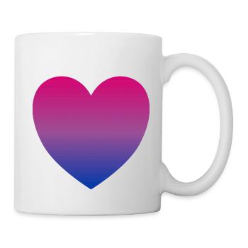 Bi-Herz - Tasse - Weiß - Rechts