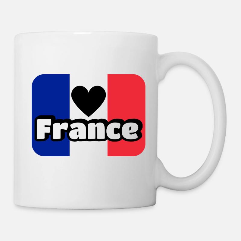 drapeau français bleu blanc rouge - Mug blanc - blanc