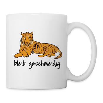 Geschmeidiger Tiger - Calm down - Tasse - Weiß - Rechts