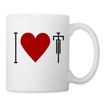Ich Liebe Rennrad fahren - Tasse - Weiß - Rechts