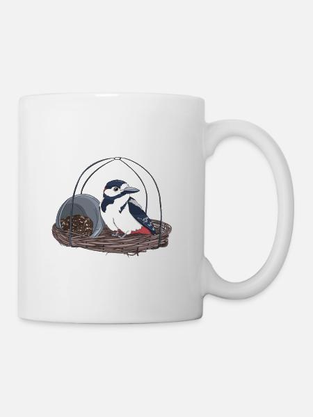 Pic épeiche | Pic en bande dessinée mignonne - Mug blanc - blanc