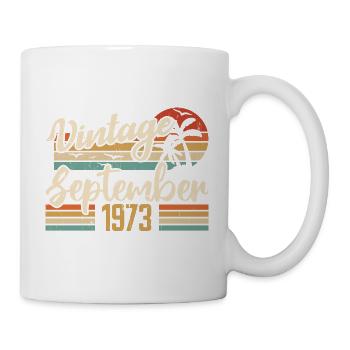 Septembre 1973 Cadeau Anniversaire September 1973 - Mug blanc - blanc - Droite