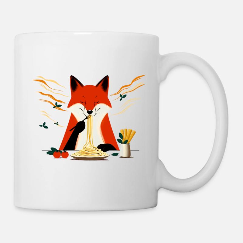 Pasta Fuchs - Tasse - Weiß