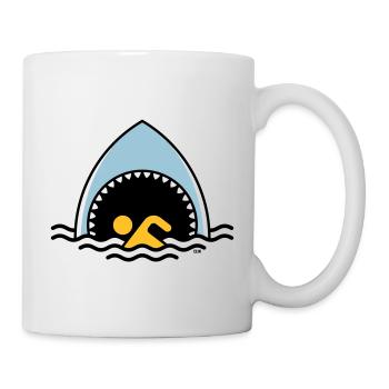 Requin et flotteur (Requin / Nager / 3C) - Mug blanc - blanc - Droite