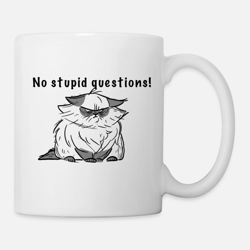 No stupid questions! - Mug - white