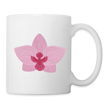Flieder-Orchidee - Tasse - Weiß - Rechts