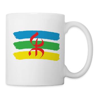 DRAPEAU AMAZIGH BERBERE YIFINAGH - Mug blanc - blanc - Droite