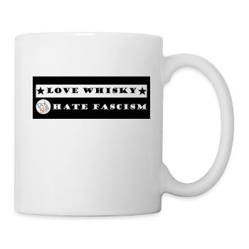 Amour Whisky Détester le fascisme - Mug blanc - blanc - Droite