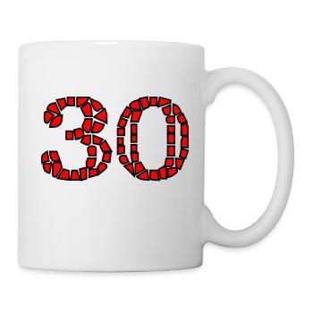 JOYEUX ANNIVERSAIRE. HAPPY BIRTHDAY. ANNIVERSAIRE. - Mug blanc - blanc - Droite