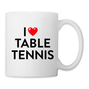 I love Table Tennis Tischtennis - Mug - white - Right