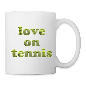 L’amour du tennis - Mug blanc - blanc - Droite