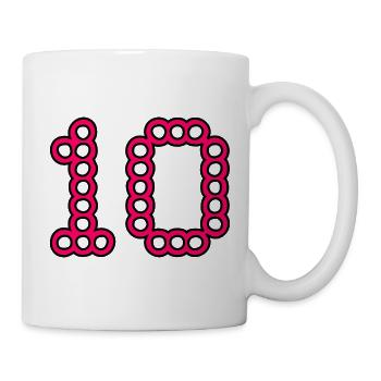 10. 10 YEARS. 10th ANNIVERSARY. 10 YEAR ANNIVERSARY. - Mug - white - Right