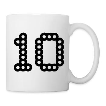 10. 10 YEARS. 10th ANNIVERSARY. 10 YEAR ANNIVERSARY. - Mug - white - Right