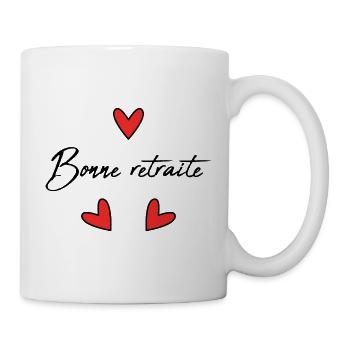 RUHESTAND. RUHESTAND. PENSIONIERT. GLÜCKLICHER RUHESTAND - Tasse - Weiß - Rechts