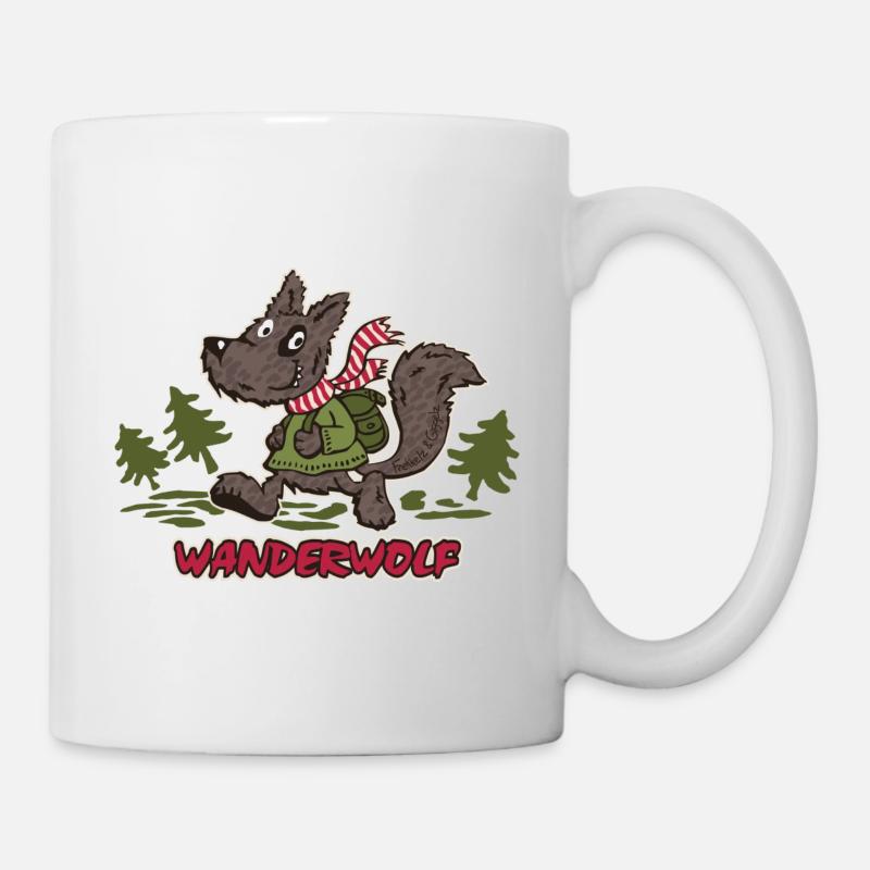 Wanderwolf - Tasse - Weiß