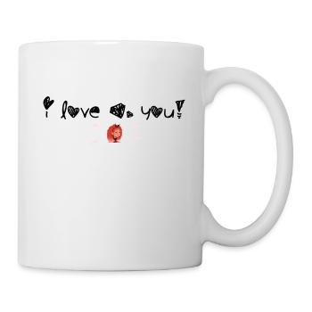 Ich liebe dich - Tasse - Weiß - Rechts