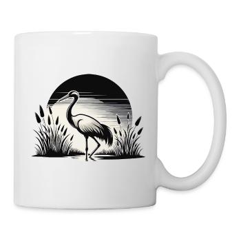 Observation des oiseaux de grue - Mug blanc - blanc - Droite