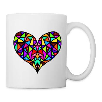 Colourful Heart - Mug - white - Right